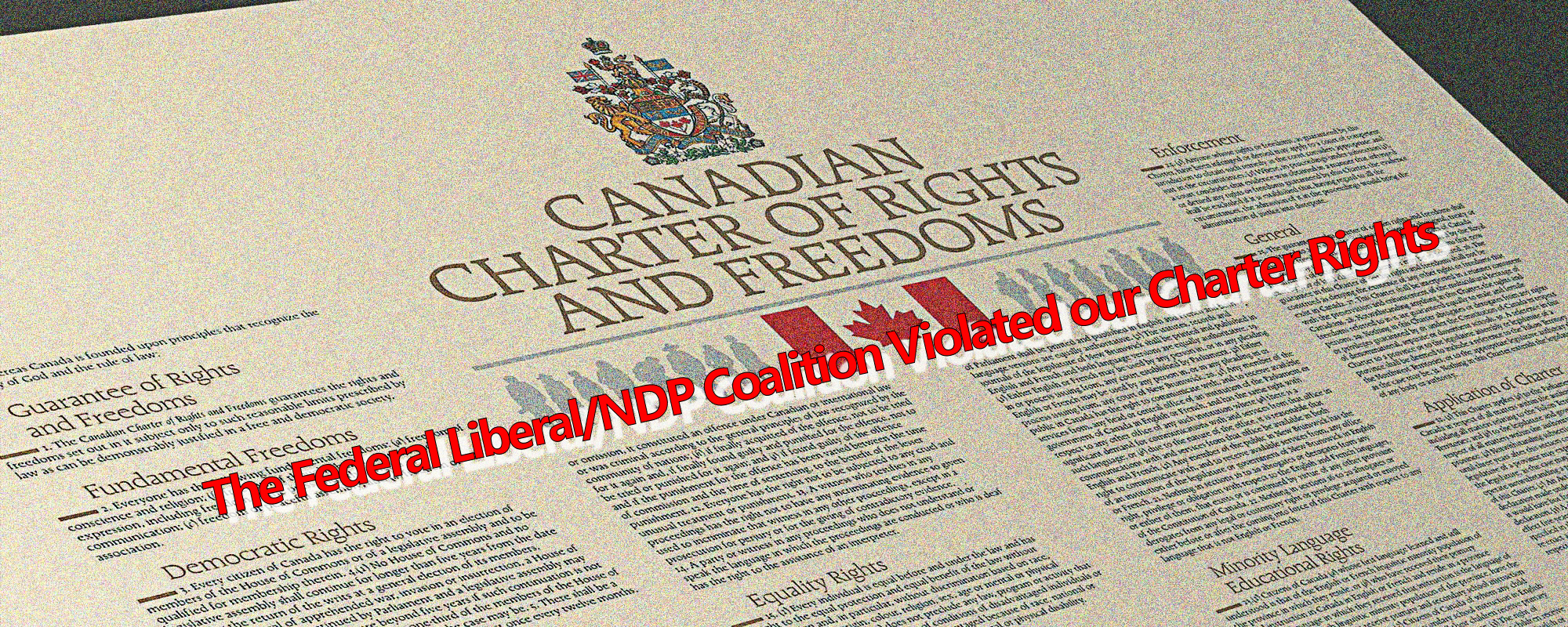 The Liberal/NDP Coalition Violation of the Charter Rights of Canadians.