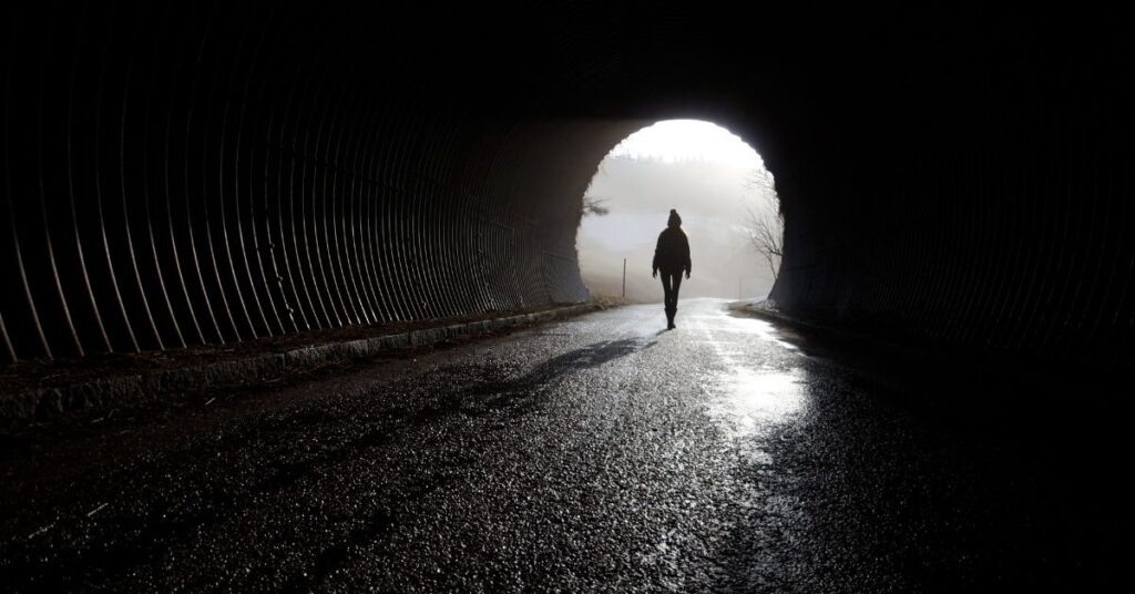 The light at the end of the tunnel is not an illusion, the tunnel is. The light at the end of the tunnel is not an illusion, the tunnel is.