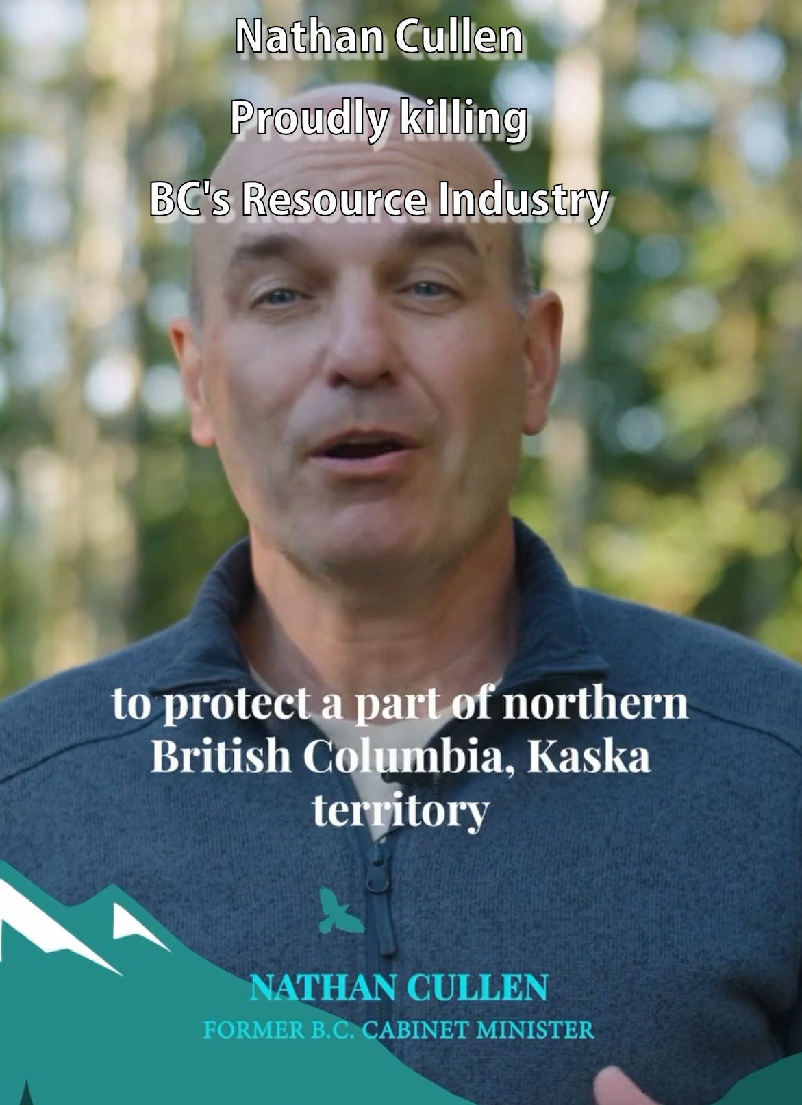 Nathan Cullen – Still killing economic growth – by giving OUR land away.