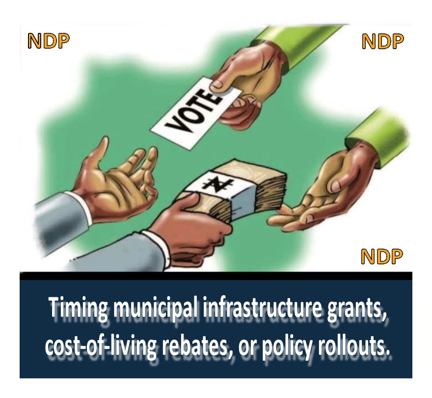 The NDP buying municipal votes to win control of our communities.